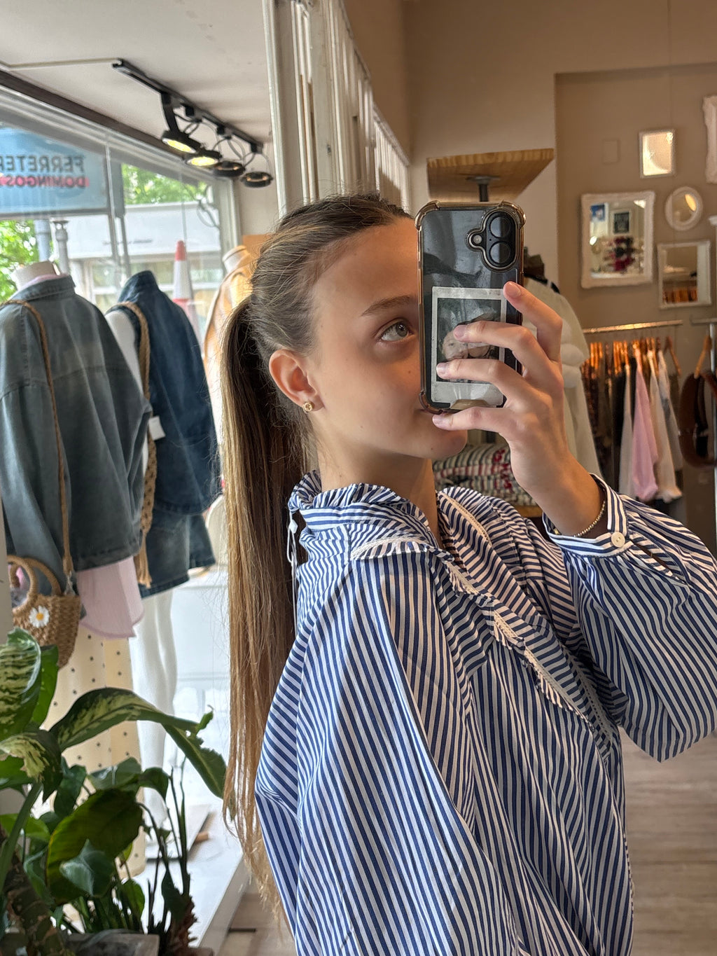 Camisa Rayada azul