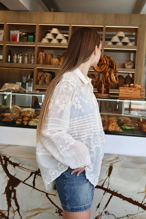 Camisa Broderie