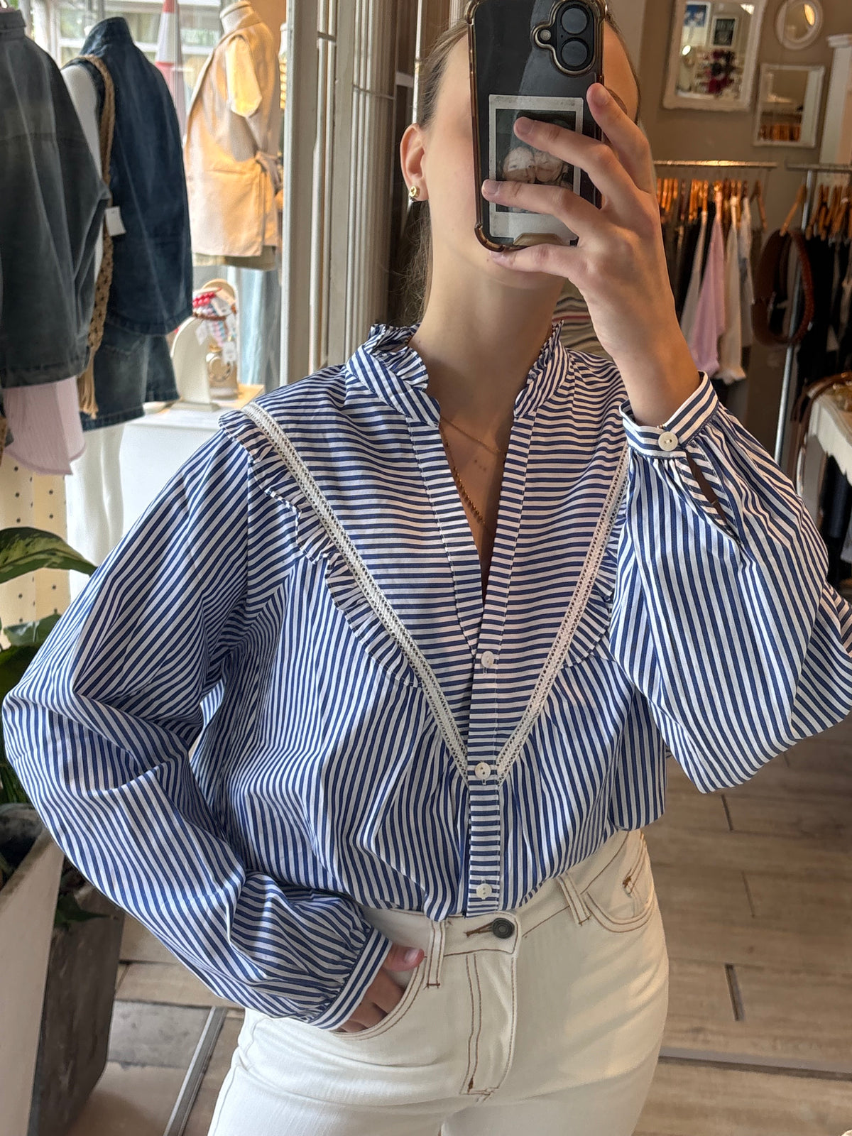 Camisa Rayada azul