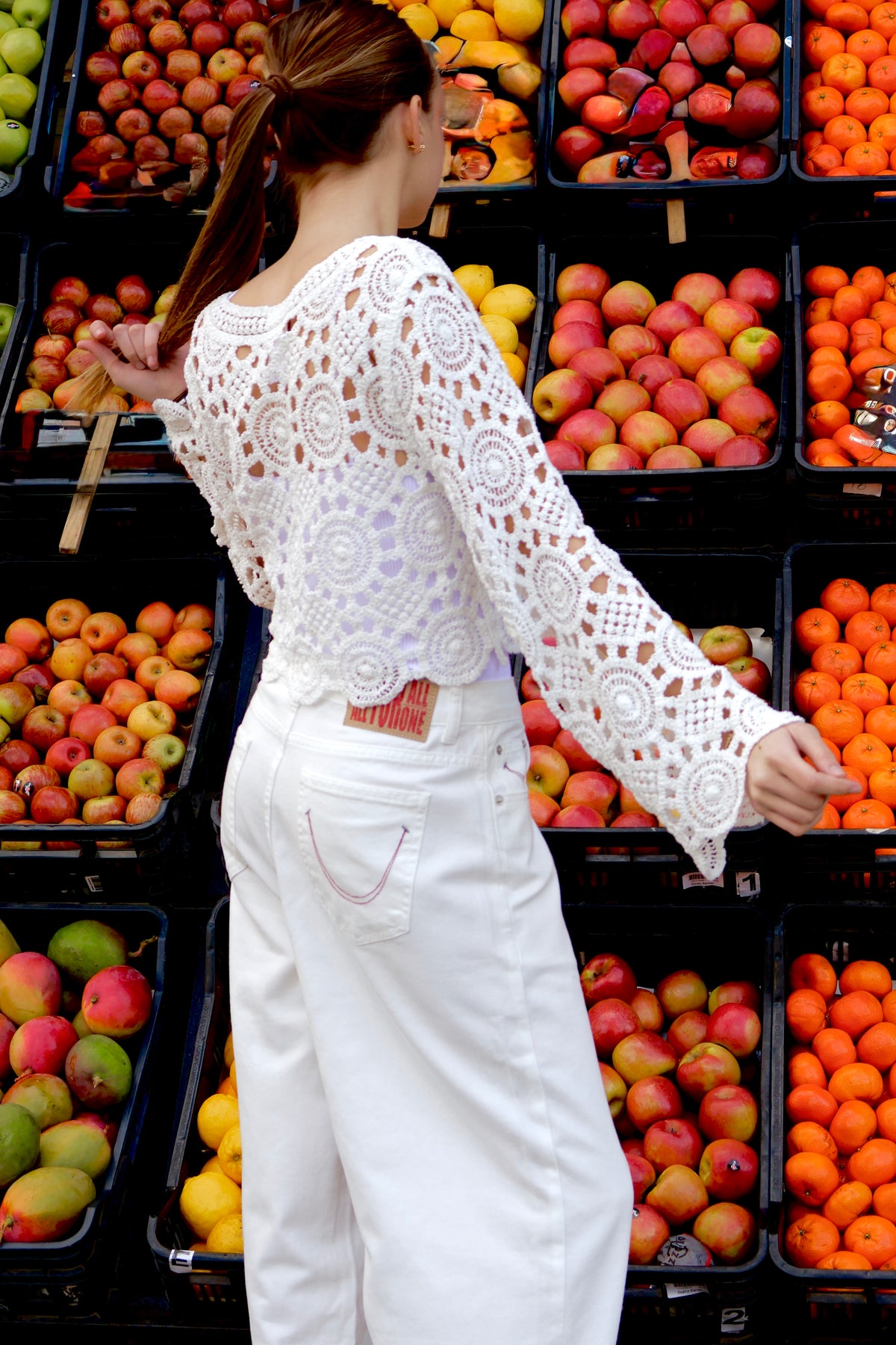 Remera Crochet Manga Oxford