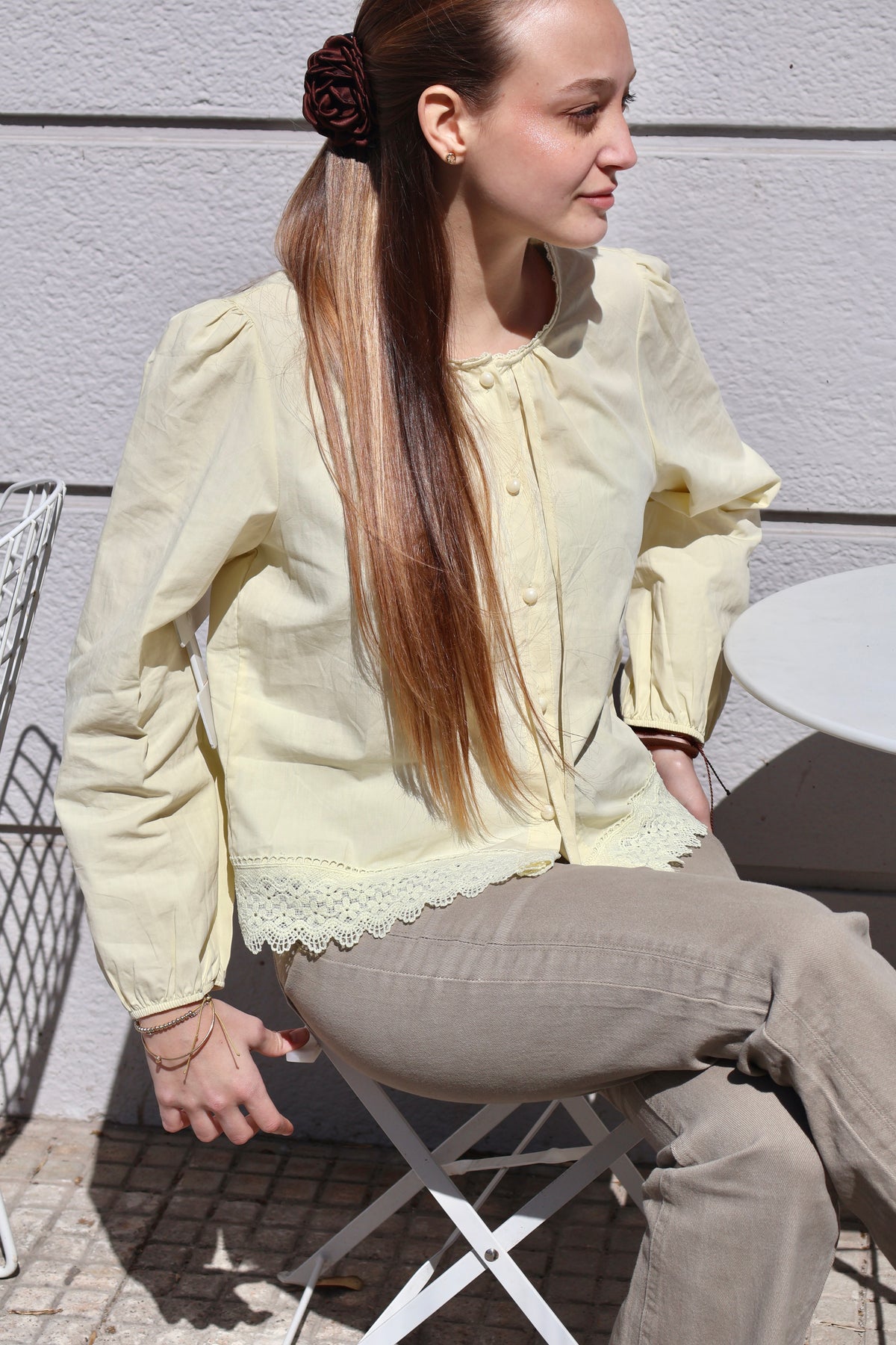 Camisa Rome encaje