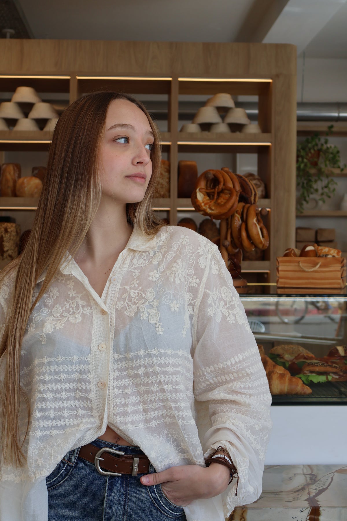 Camisa Broderie