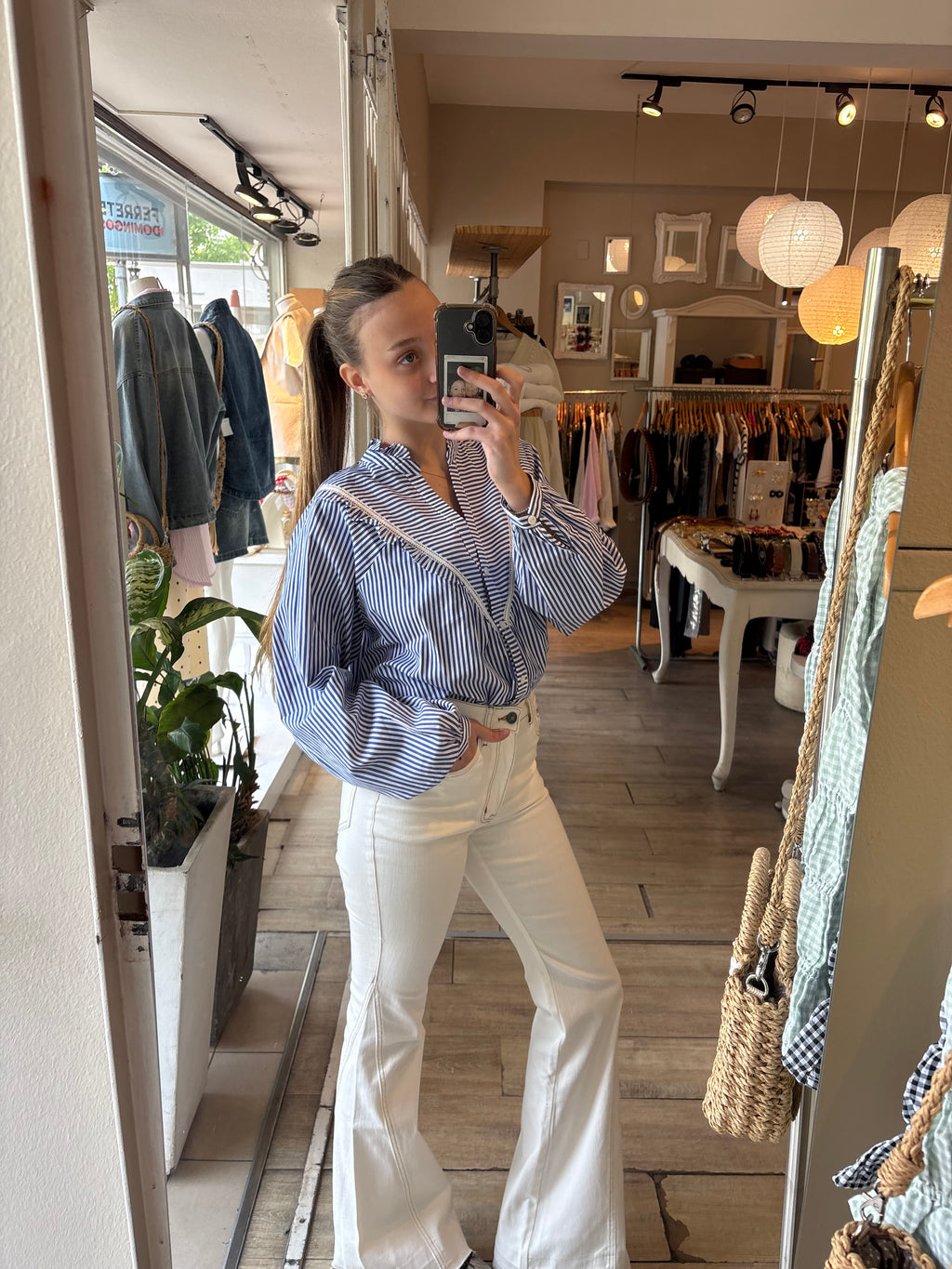 Camisa Rayada azul