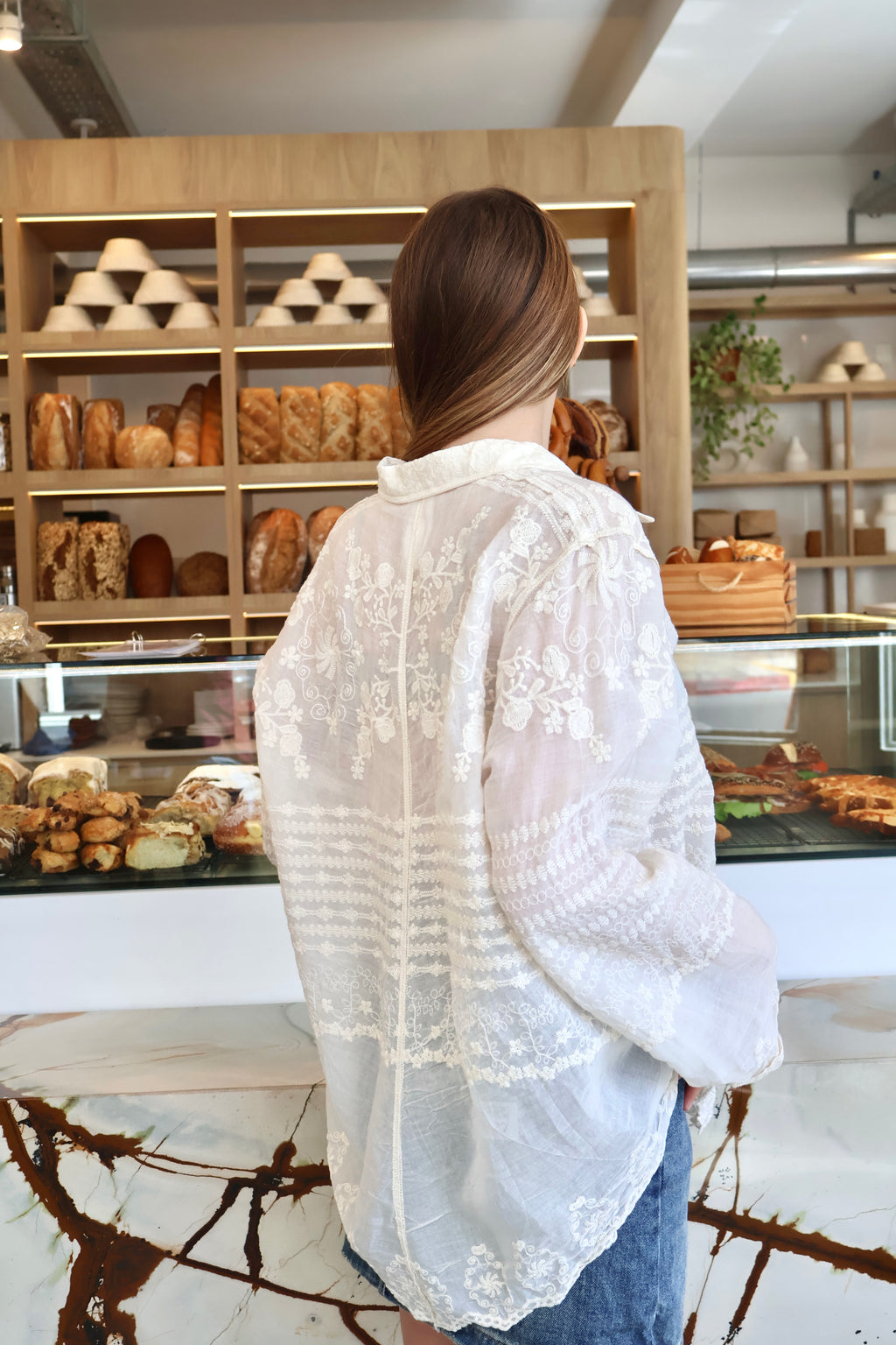 Camisa Broderie