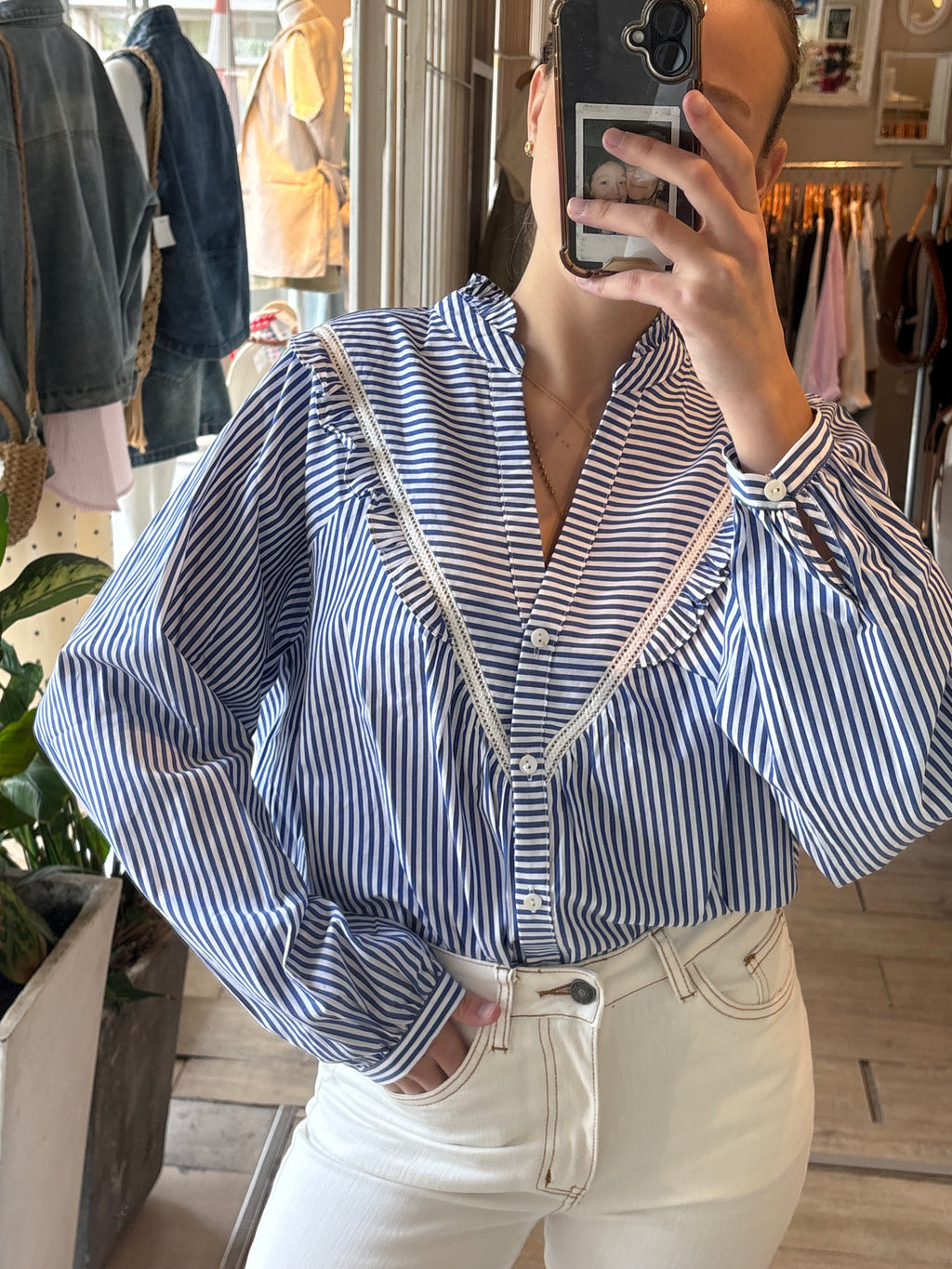 Camisa Rayada azul