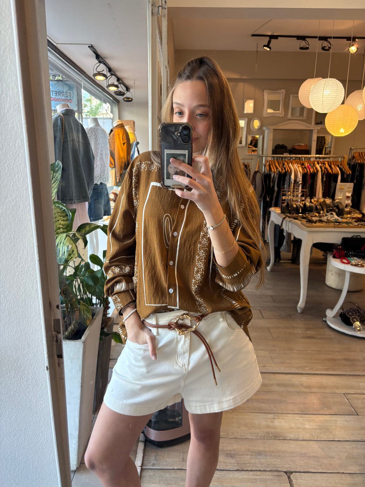 Camisa Estampa Camel
