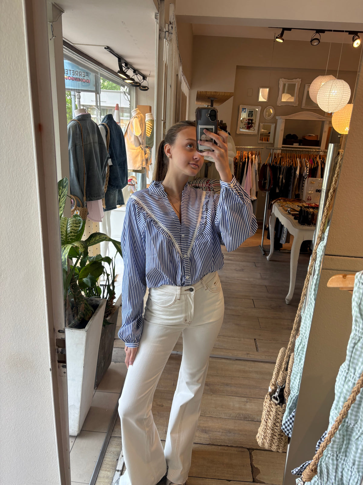 Camisa Rayada azul