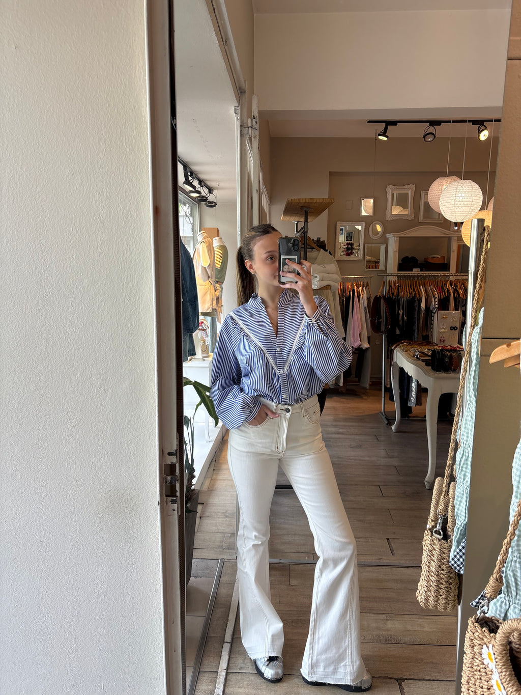 Camisa Rayada azul