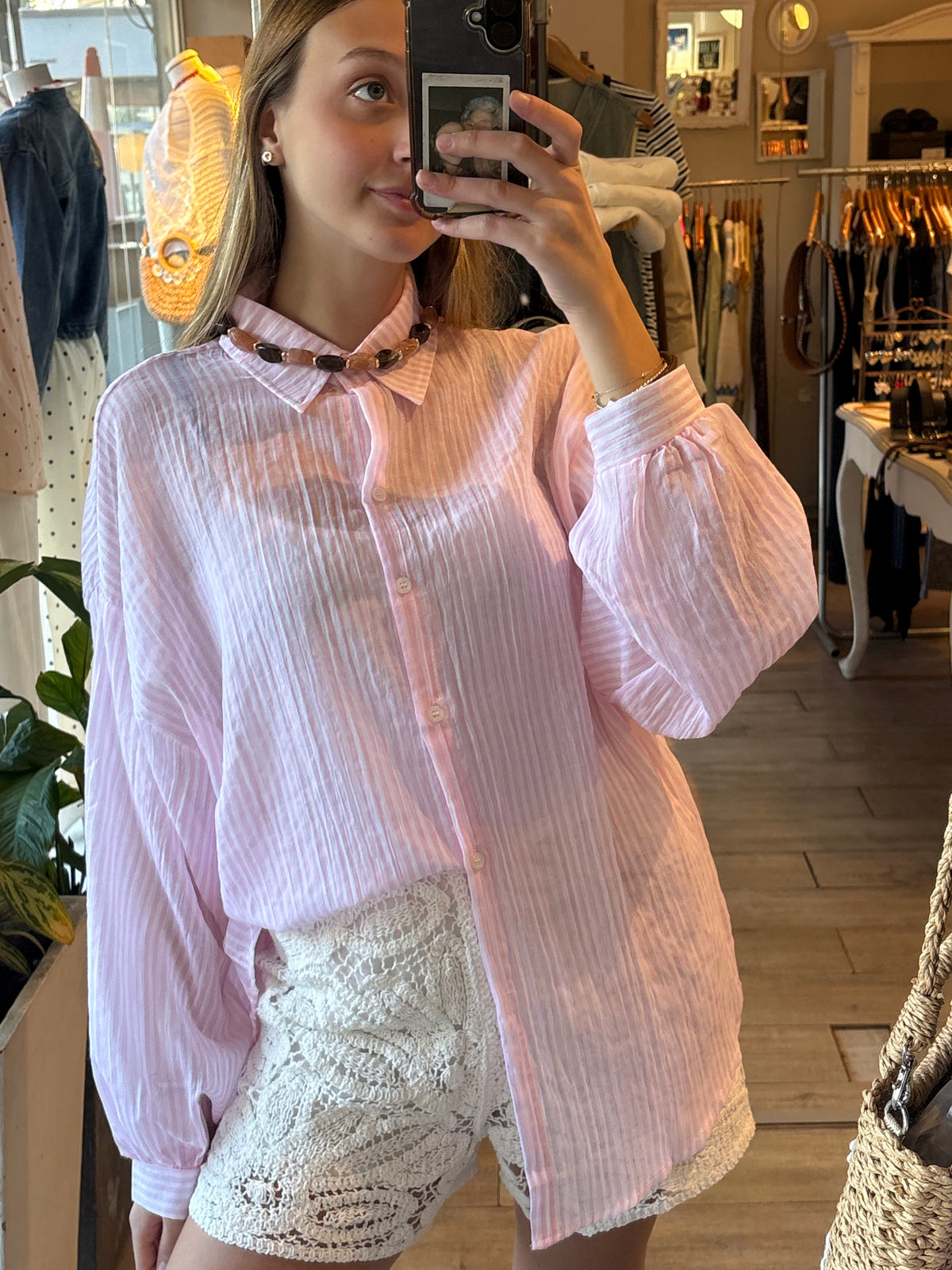 Camisa Lino Rayada