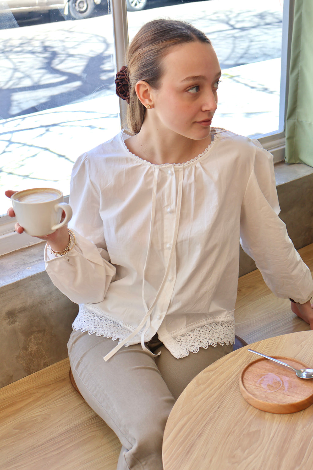 Camisa Rome encaje