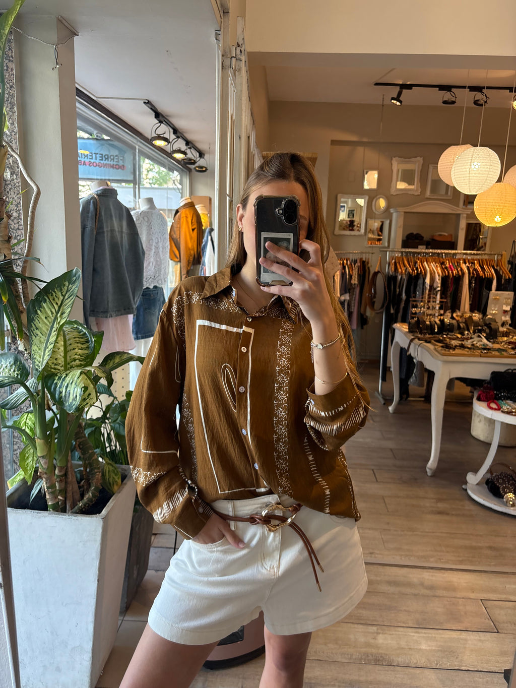 Camisa Estampa Camel