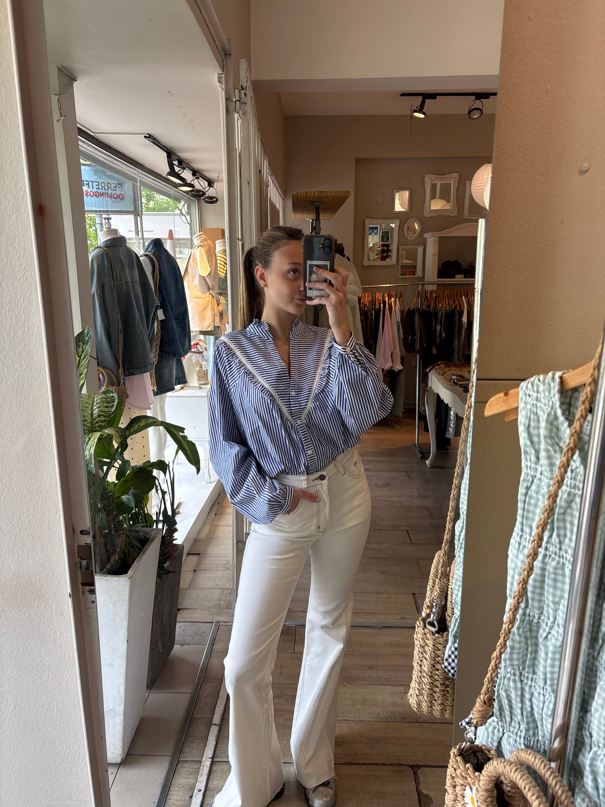 Camisa Rayada azul